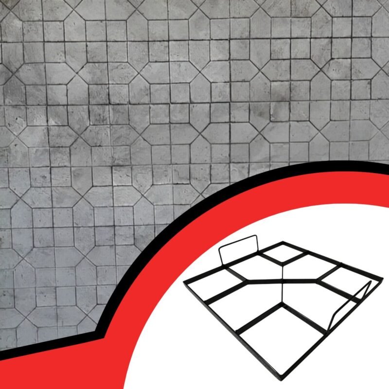 Molde Aço Para Estampar Concreto Fresco 40x40cm Calçada