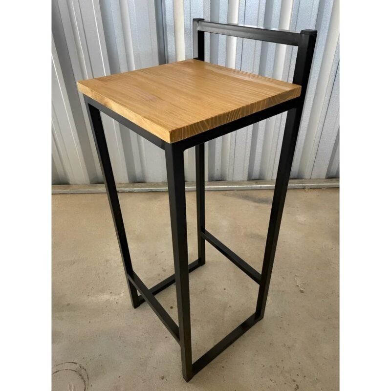 Banqueta Bistrô 70x30x30cm Estilo Industrial com Encosto