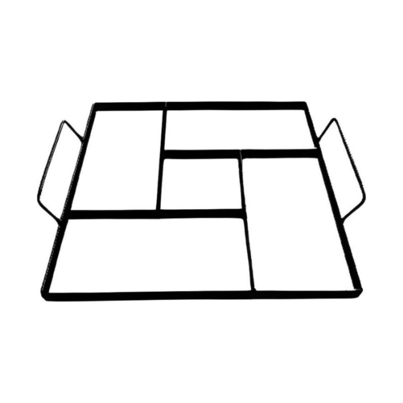 Molde Metálico Tijolo para Calçada 30x30cm Forma Estampar Concreto Fresco