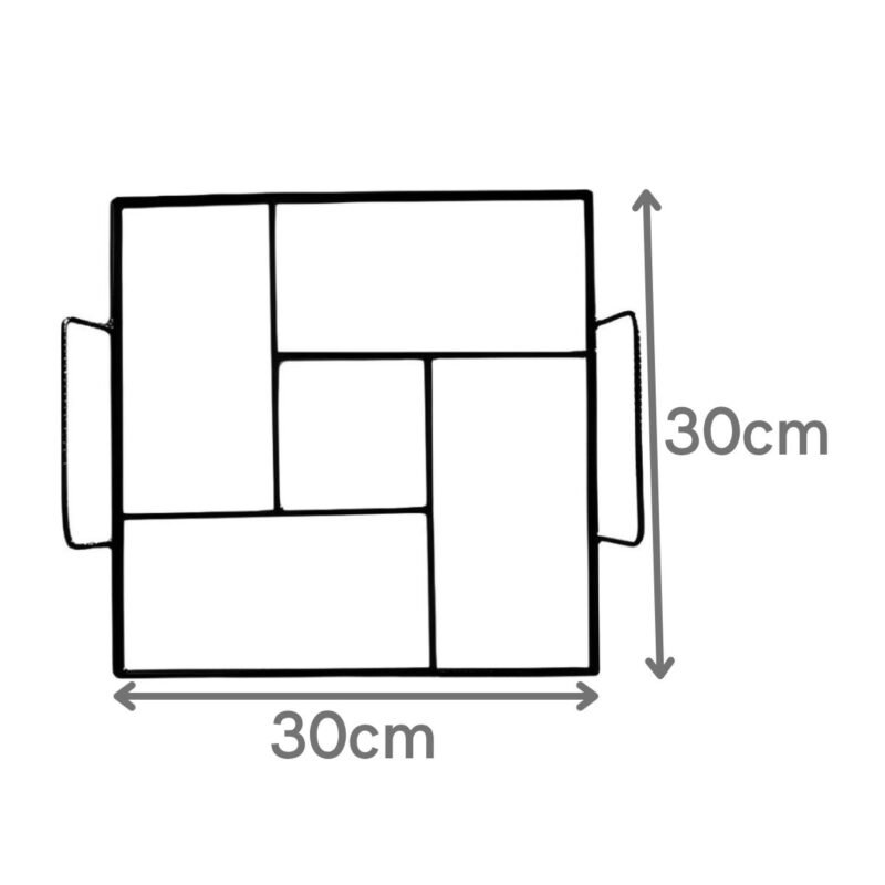 Molde Metálico Tijolo para Calçada 30x30cm Forma Estampar Concreto Fresco