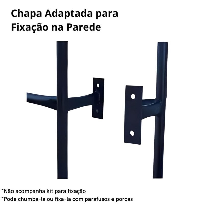 Escada Tipo Marinheiro 90cm Estilo Industrial com Encaixe e Adaptação p/ Fixar na Parede