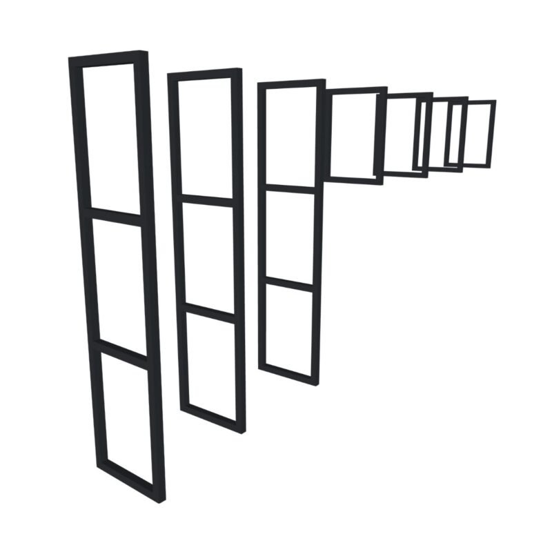 KIT 7 Suportes Metálicos Reforçado P/ Estante 96x20cm Estilo Industrial
