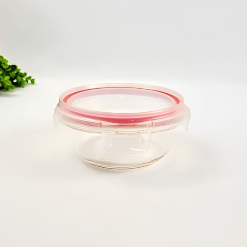 Kit 3 Potes Hermético Vidro 400ml Redondo Tampa C/ Trava