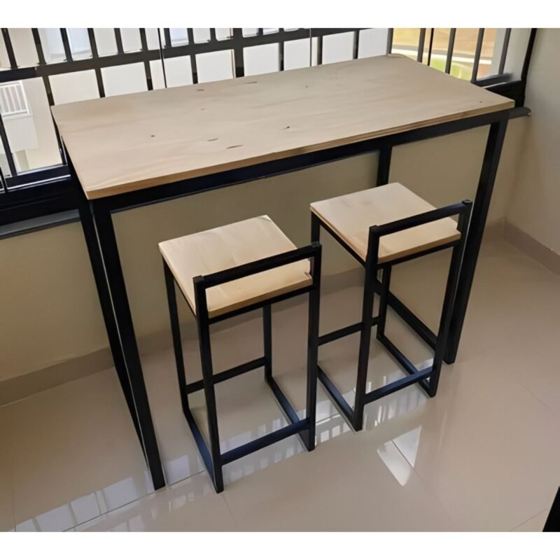 Mesa Bistrô 90x100x40cm Aparador Estilo Industrial Reforçado
