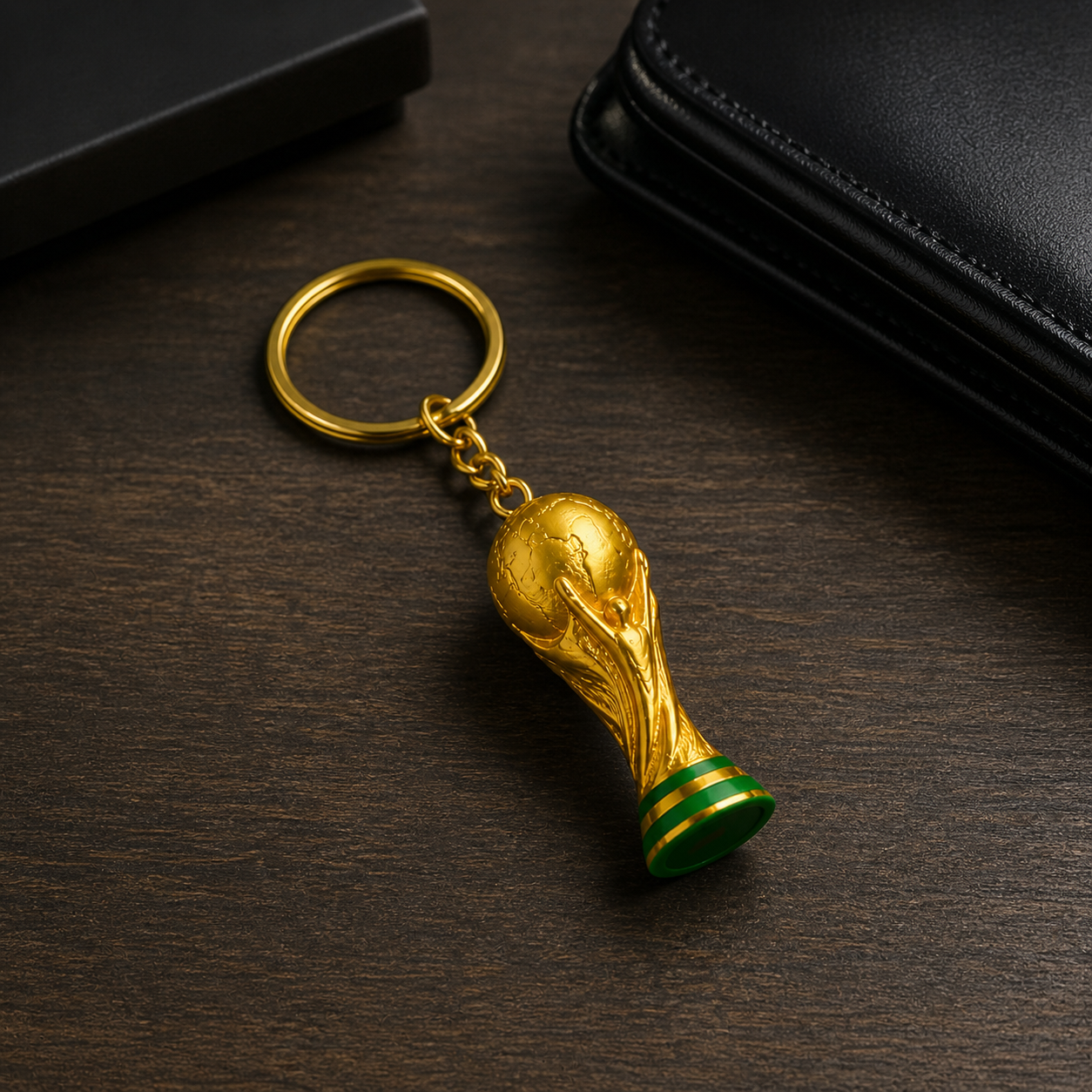 Kit 10un Chaveiro Troféu Copa Do Mundo Taça Dourada Brinde Pingente