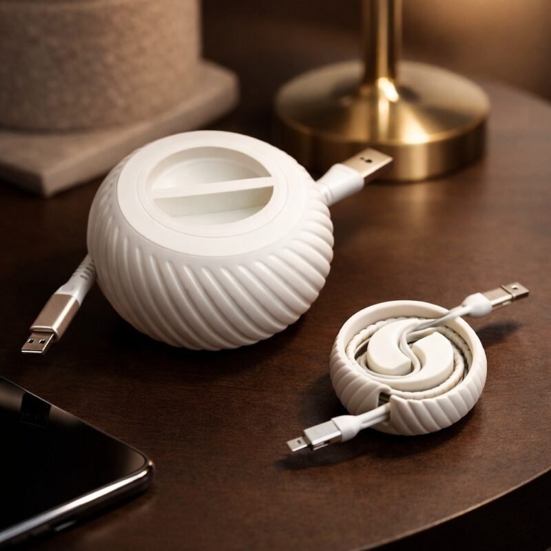 Organizador De Cabo Giratório Armazenador De Fios Usb Redondo Diversas Cores