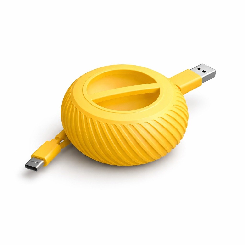 Organizador De Cabo Giratório Armazenador De Fios Usb Redondo Diversas Cores