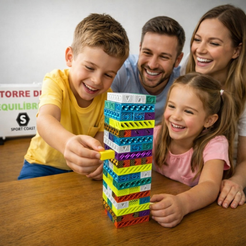 Jogo de Torre Caiu Perdeu Lógica Educativo Pais E Filhos Diversão Kids