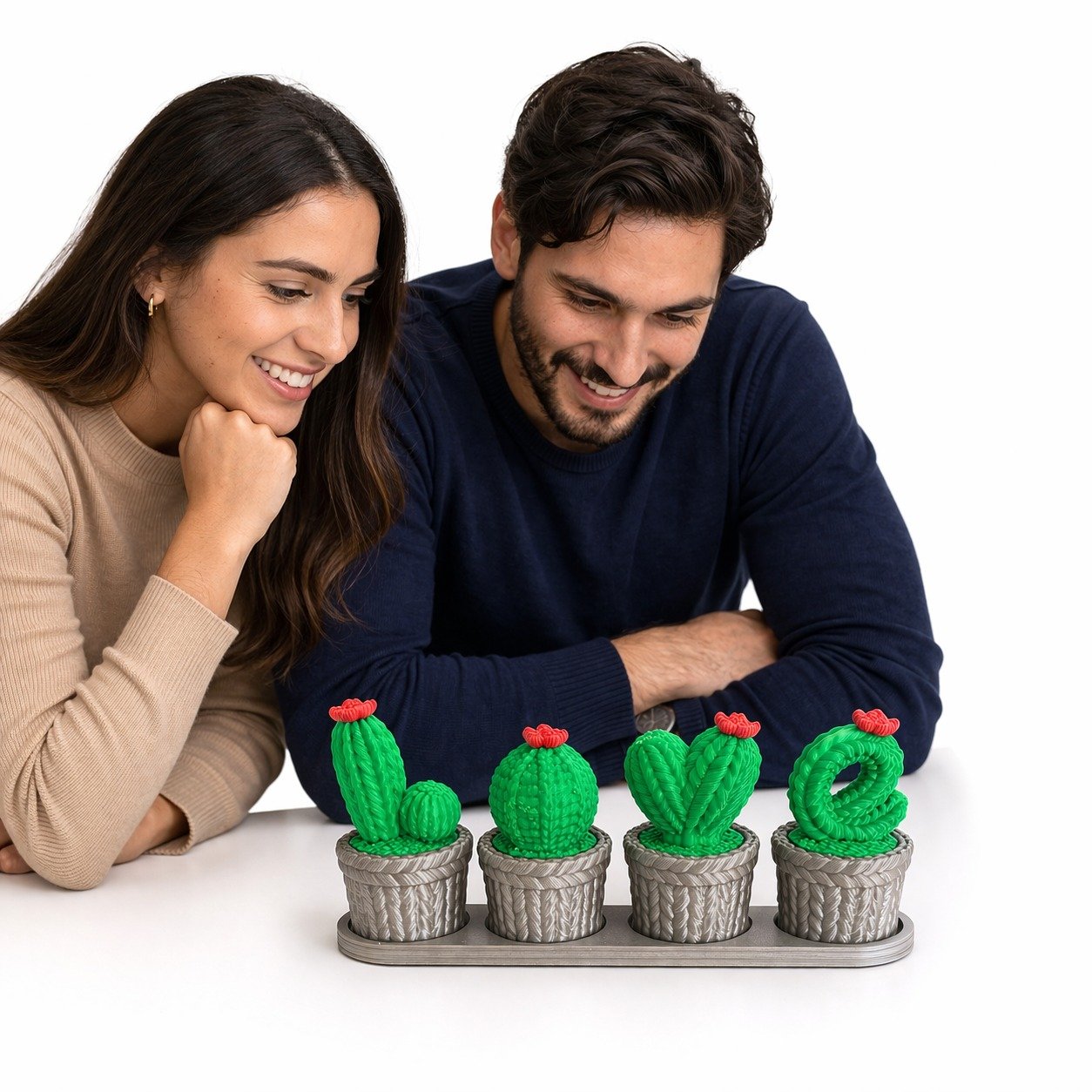 Enfeite Minimalista para Casa Decoração de Cacto Escritura Love Moderna