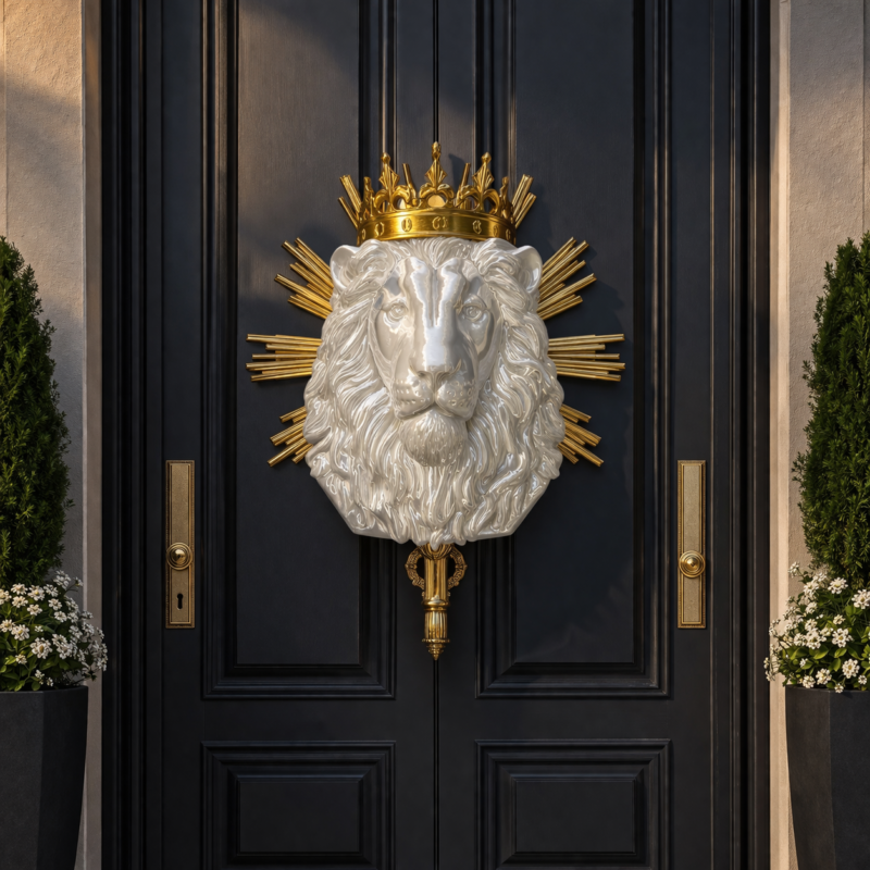 Decoração Cristã Leão da Tribo de Judá Igreja Fé Objeto de Proteção Espiritual Família