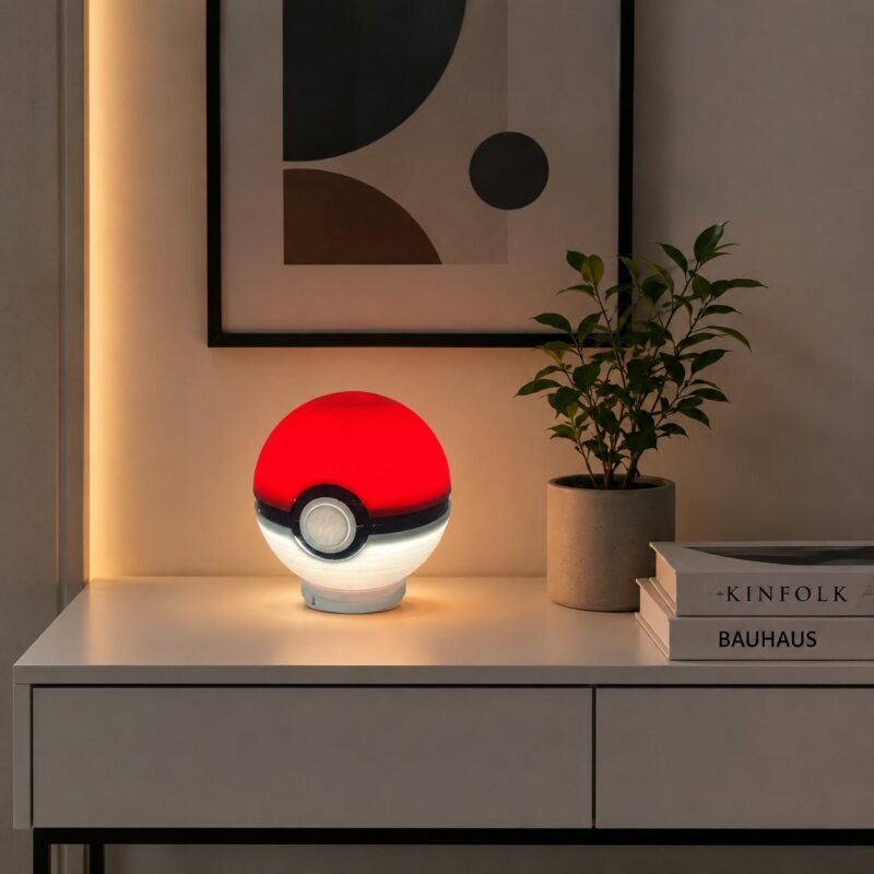 Luminária Led Pokébola Anime Setup Gamer Mesa Decorativo Kid